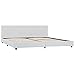 UnfadeMemory Giroletto Letto, Piattaforma Materasso, Base Letto con Testiera in Similpelle (180x200 cm, Bianco)