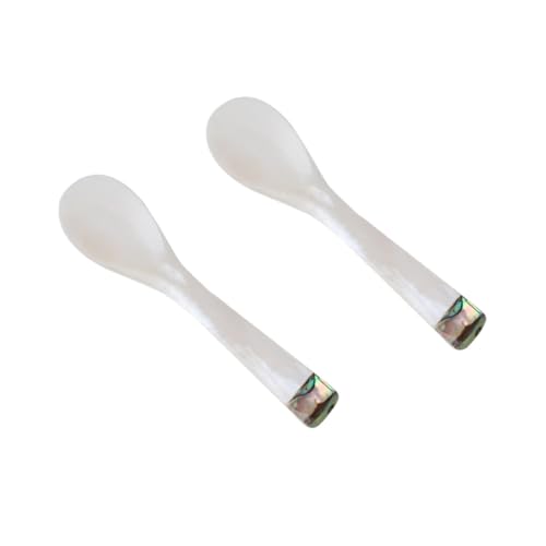 ULTECHNOVO 2 Piezas Cuchara De Conchas Naturales Tapa Colador Caldo Cucharón Chaquetas Cucharas De Helado Bol Atender Cuchara De Pastel Cucharada De Helado Cucharada De Sopa Caparazón