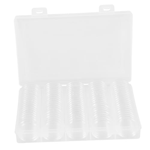 Caja organizadora transparente para monedas redondas miniatura 1
