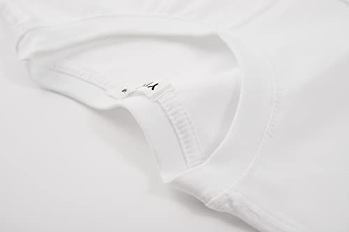 Image of YININF Men's T-Shirts Hipster Short Sleeve Solid Color Crew Neck Cotton Soft Fitted Tees