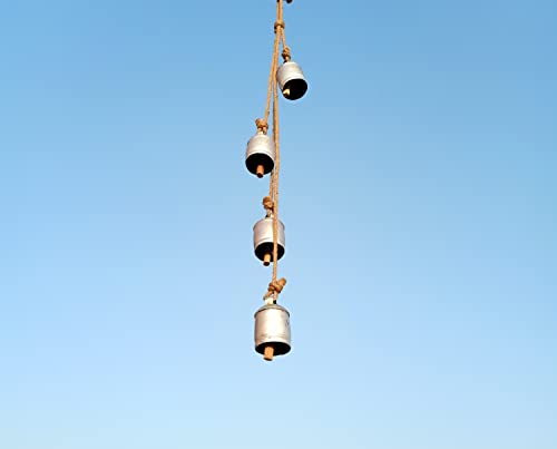 Hanging Harmony Bells Garden Rustic Metal Tranquil Wind Chimes Solid Decorative Cow Bell, Rustic Metal Hanging Style Giant Cow Bells Rustic Vintage Home Decor Gifts #TOP2