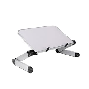 RWFRKABNK Tragbarer Klapphalter Aus Aluminiumlegierung, Laptopständer, Schreibtisch, Betttischständer, Notebook-Computer, rutschfeste Halterung for 11-17 Zoll(White)