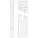 Ekena Millwork PILP08X090DRP02-2 Two Equal Raised Panel PVC Pilaster w/Decorative Capital & Base (Pair), 8"W x 90"H x 2"P, White