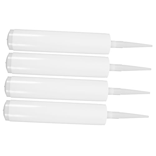 DOITOOL 4 piezas Tubos de Calafateo Vacíos de Plástico Flexibles para Sellado Baño y Cocina Compatibles para Reparar Grietas y Juntas Baldosas