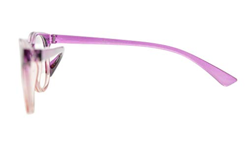 Eyekepper Fashion Readers Womens Reading Glasses (Purple-Red Frame), Purple/Red Frame, +3.75 - Image 3