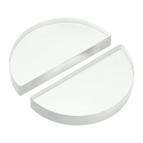 PRETYZOOM Semicircular Glass Brick Optics Kit Convex Lens Physics Teaching Equipment Educational Lenses