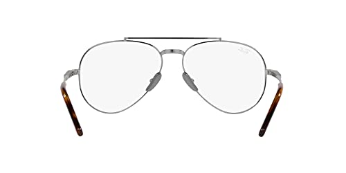 Image of Ray-Ban unisex-adult Rx8225v Aviator Titanium Pilot Prescription Eyewear Frames