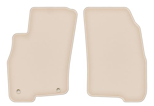 Tapis de voiture en velours premium beige pour Fiat Grande Punto hayon 2005-2009 avant