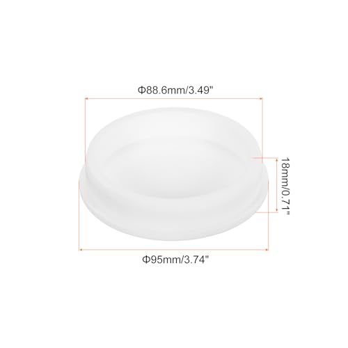 Image of MECCANIXITY High Temp Silicone Plug Mount Dia 88.6mm /3.49 Inch T Shaped Rubber Stopper Hole Plugs for Powder Coating Plating Waterproof Sealing Plugs White Pack of 1