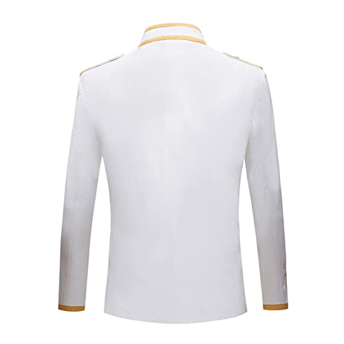 Men's Blazer Suit Jacket Zipper Court Embroidery Jacket Coats Singer Performance Clothing Dinner Prom Party Tuxedo Blazer2