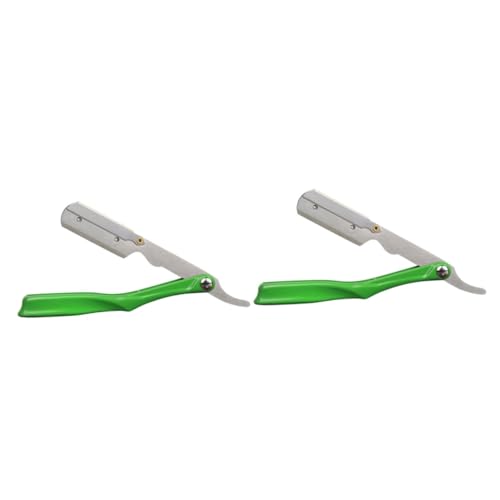 Didiseaon 2pcs Barber Razor Blade Holder Stainless Steel Hair Blade Holder for Shaving Storage