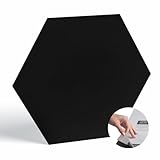 BaseCore HEX Hexagon Vinyl Flooring Black 5.75' DIY Self Adhesive Textured Modern Floor Tile Peel & Stick Tile (36pcs/21.5sqft per case)