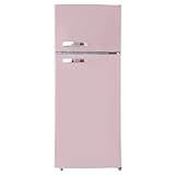 PKM Stand Kühl-Gefrierkombination GK210SP Pink/208L Volumen/mit 48L Gefrierfach 4****/140,60x54,50cm/ Leiser Betrieb 41dB/LED-Beleuchtung/sparsamer Energieverbrauch von nur 184kWh/Jahr