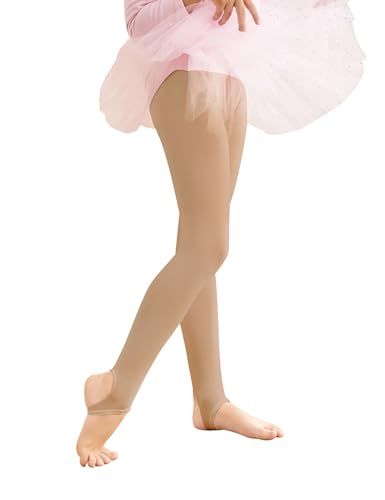 Toddler Girls Women Stirrup Tights for Dance, Ballet, Gymnastics, School4
