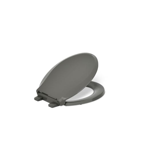 Image of KOHLER 4639-RL-NY Cachet ReadyLatch Round Toilet Seat Soft Close, Thunder Grey