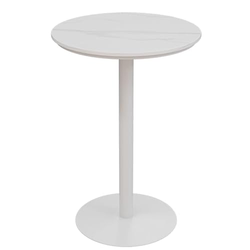 Mesa de bar de desayuno, mesa de comedor de mármol de alta altura para sala de estar, cóctel, bistró