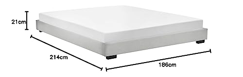 Corium Kunstlederbett Bettgestell mit Lattenrost 180x200 cm Bett inkl. Lattenrahmen Doppelbett Ehebett Weiß