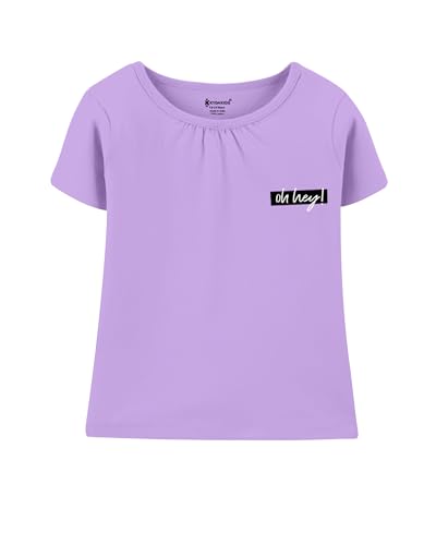Image of KYDA KIDS Girls White T-Shirt 100% Cotton Antibacterial | Half Sleeve Round Neck | Plain White School Uniform T-Shirt | Soft Breathable Summer Wear Kids
