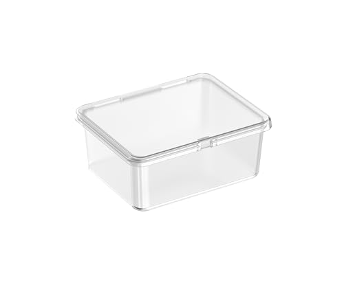 Image of Bead Organizer - 64-Compartment Clear Plastic Craft Organizers and Storage Box with Secure Hinged Lid, Jewelry Charms & Diamond Painting Art Supplies Organizer for Beads, Small Parts (64 pcs)