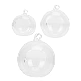 PEPLAYTAL 3 Stück Teiliges Hängende Glasflaschen mit Holzstöpseln Transparente für Moos...