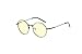 Gunnar Optiks Amber Lens Round Blue Light Blocking, Black, Adult