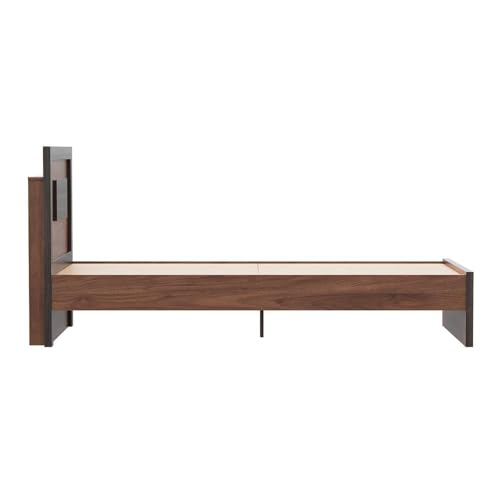 Image of Wakefit Bed | 3 Yr Warranty | Single Size Bed, Non-Storage, Sturdy Construction, Density: 680-750 kg /m, Termite & Borer Resistant, Fits Mattresses Up to 8 inches (Nyra 78 x 36 - Columbian Walnut)