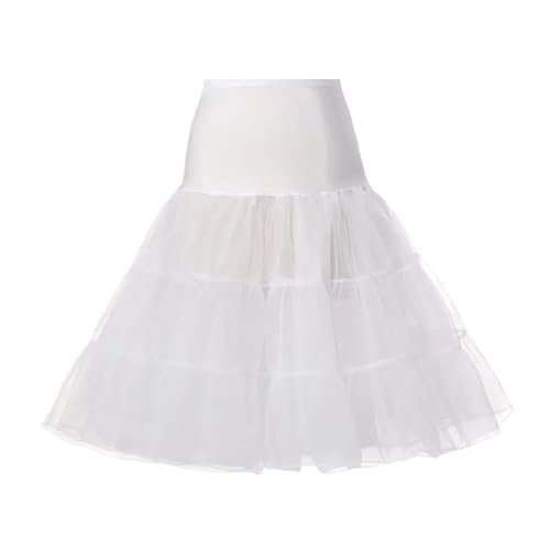 ZHSOAO Enagua nupcial vintage for boda, cosplay, vestido rockabilly, crinolina for mujer, falda interior tipo tutú para Vestidos Faldas Novia(White,XL)