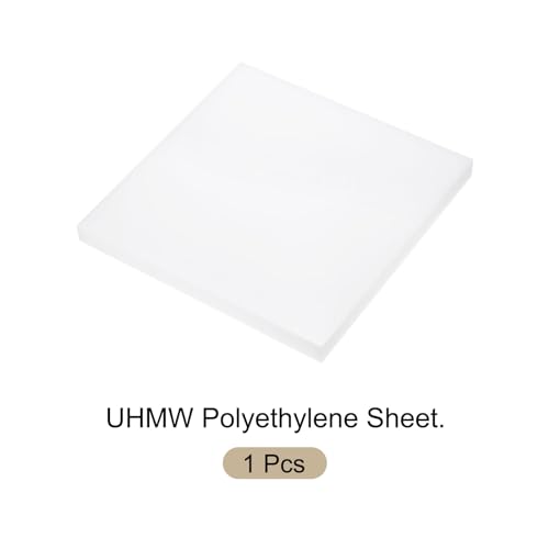 Image of 12 x 12 Inch UHMW Polyethylene Sheets, 3 /4 Inch Thick Ultra High Molecular Weight White Plastic Sheet [for Home, Industrial]