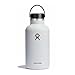 Hydro Flask - Botella de Agua 946 ml 32 oz - Acero Inoxidable con Aislamiento al Vacío y Tapa a Prueba de Fugas y Revestimiento en Polvo - Wide Mouth - White, 1893ml (64oz)