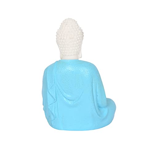 Image of Pot's & Plant's Handcrafted Polymarble Meditation /Dhyan Buddha Statue Lord Figurine /Idol (5.5-inch) (Blue)