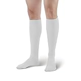 Ames Walker AW Style 111 Cotton 20-30 mmHg Firm Compression Knee High Socks White Medium