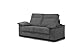DESCANSIN Sofá Cama Italiano 3 Plazas con colchón de 140x190 - Apertura Italiana - Tela Variada - Madera Pino - Colchón de 15cm de Grosor (Gris Oscuro)