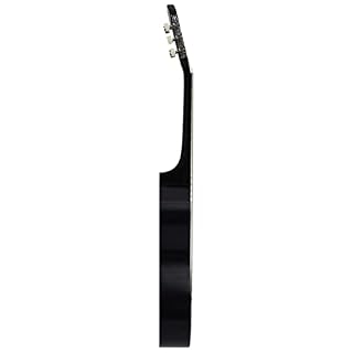 Wakects Guitare folklorique de bonne qualité sonore, guitare acoustique noire en tilleul avec mensuration de 63 cm pour la maison - Les Beatles, Paul McCartney, John Lennon, RIngo Starr, George Harrison Wakects Guitare folklorique de bonne qualité sonore, guitare acoustique noire en tilleul avec mensuration de 63 cm pour la maison – Image 2