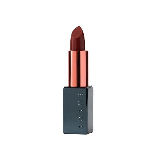 SOSHE Beauty - Ceramide Refillable Lip Silk | Sheer Hydrating Silky Buildable Lipstick | Ceramides Vitamin E Shea Butter | Cruelty-Free Certified Plastic Negative (Speakeasy - Dusty Mauve)
