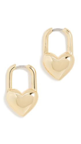 Gorjana Women's Heart Padlock Huggies