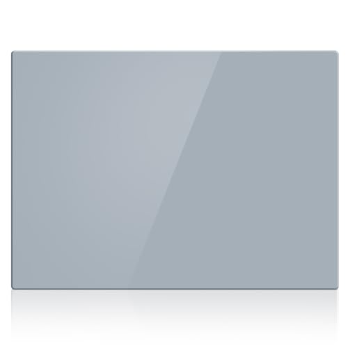 X-Kingsun 12 x 16 Neutral Grey Tempered Glass Palettes 1.9Lb Paint Palette with Base Scratch Resistant Color Mixing Palette for Oil Watercolor Painting