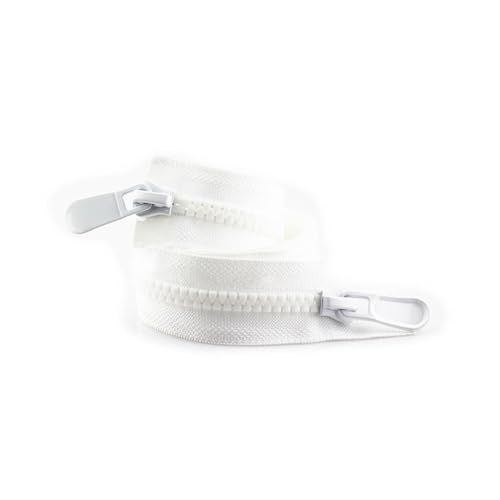 Cremalleras abiertas de nailon 70 a 100 cm, con cierre doble cursor y un solo tirador, automático for chaquetas mochilas exterior(D,90cm)