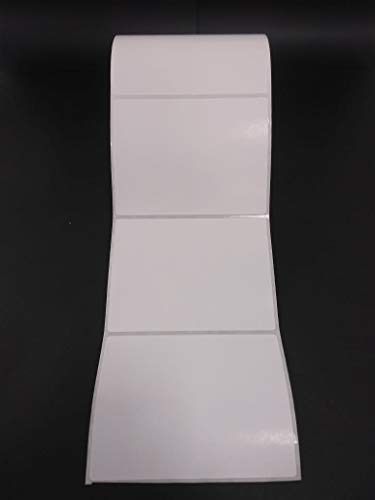 Kit com 2 rolos de Etiqueta Adesiva 100mm x 75mm 1 carreira - papel couchê - rolo de 40 metros com 5