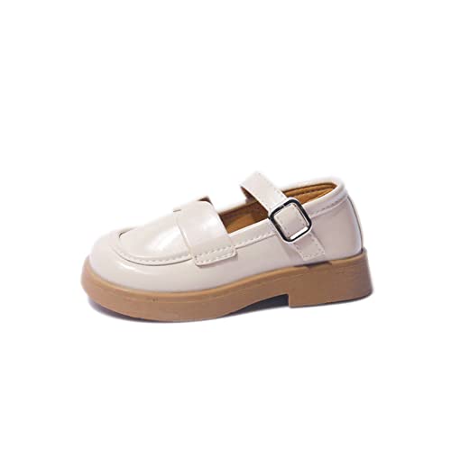 Fashion Spring and Summer Children Casual Shoes Girls Leather Shoes Dress Shoes Thick Winter Fashion for Toddler Girls (Beige, 4.5-5 Years Toddler)4