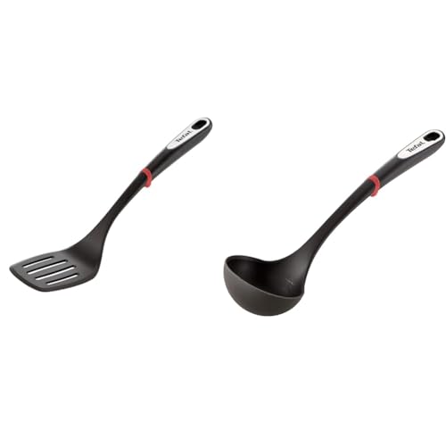 Tefal Spatule Ingenio K20608 | Idéal pour tourner et servir | 40cm | Plastique | noir | Taille unique & INGENIO ACCESSOIRES Louche Cranberry Extra Large,...