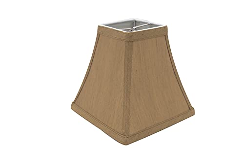 Upgradelights Bronze 8 Inch Square Bell Clip On Lampshade Replacement (4X8X7) #TOP26