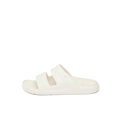 Image of Reef Oasis Two Bar Mens Waterproof Slide Sandal, Lightweight and Flexible, Arch Support, Vintage White, 12