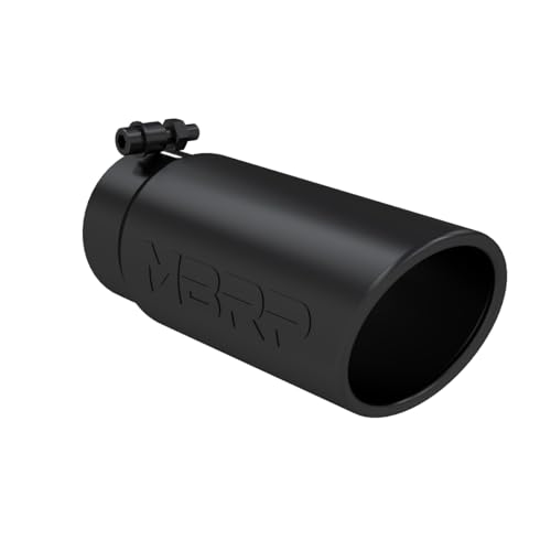 MBRP T5112BLK 10' Black Finish Angled Rolled End Exhaust Tip