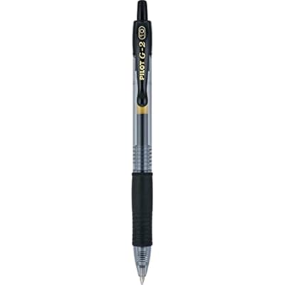 Pilot G2 Premium Refillable & Retractable Rolling Ball Gel Pens, Bold Point, Bold Gel Pens, 1.0 mm, Black Ink, 5-Pack