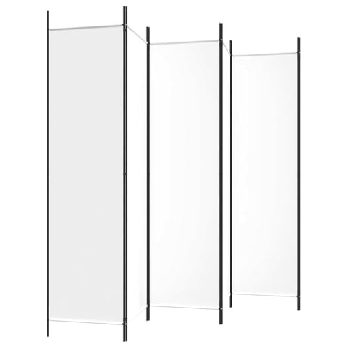 Cloison intérieure blanche 6 panneaux en tissu polyester pour intimité - 7