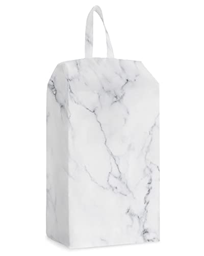 Rustic White Abstract Marble Stone Shoe Bags For Travel Packing,1 Pack Waterproof Zipper Shoes Storage Bag For Men&Women,Luggage Organizer Portable Shoe Pouch With Handle,Gray Black Line Texture #TOP6