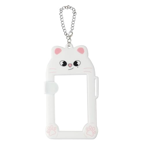 Baoxuranix SK-Z Cute Photocard Holder Photocard Sleeves Plastic Card Holder Animals Cartoon Photo Card Protective Case for Stray Fans (Cat)