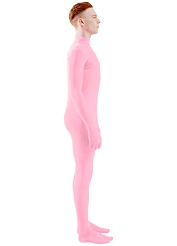 Image of Ensnovo Mens Mock Neck Full Body Unitard Spandex Zentai Suits Costumes
