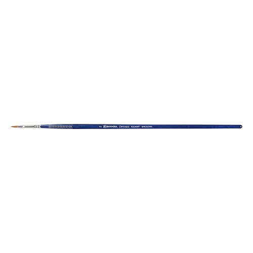 Escoda Optimo Series Artist Oil & Acrylic Long Handle Paint Brush, Pure Kolinsky, Filbert, Size 2 #TOP18