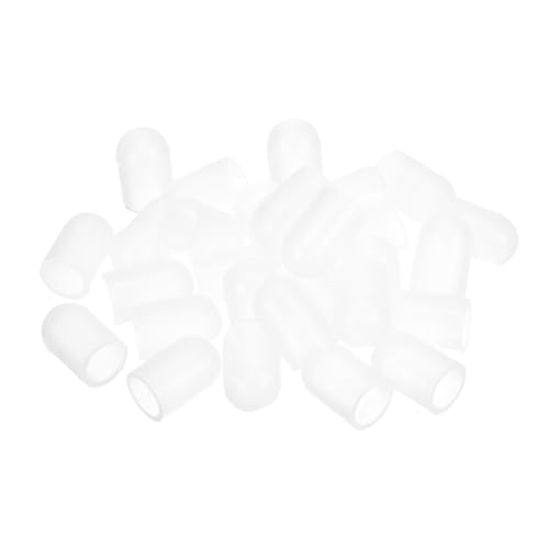 Image of uxcell 48Pcs Silicone End Caps, 9.5mm(3 /8 inch) ID 13mm(1 /2 inch) Height Round Rubber Elastic Screw Thread Protectors Soft Flexible Screw Bolt Covers Caps for Metal Tube Rod Bolt, Clear